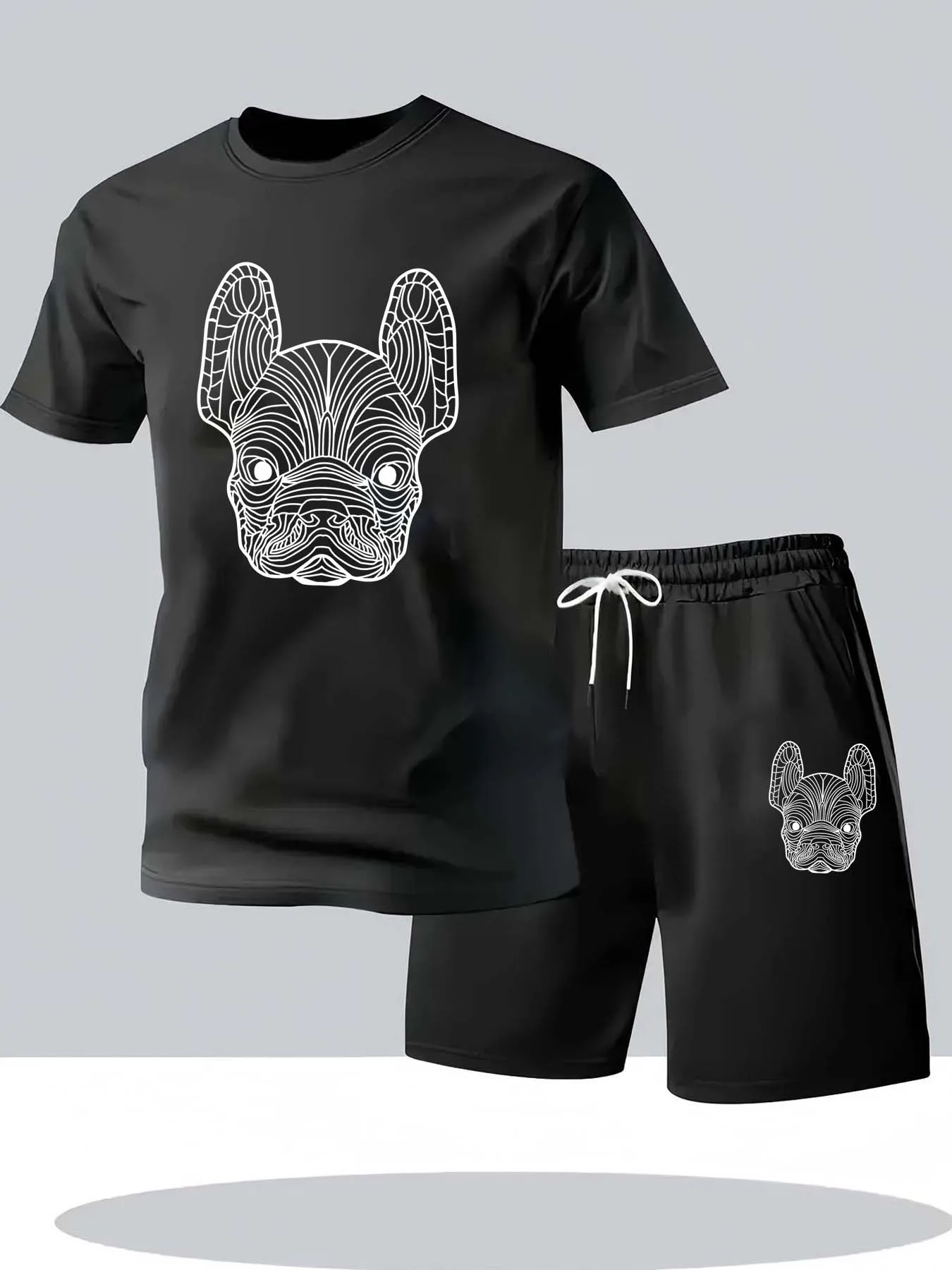 Running Gear Men - Letni męski zestaw: szybkoschnąca koszulka z