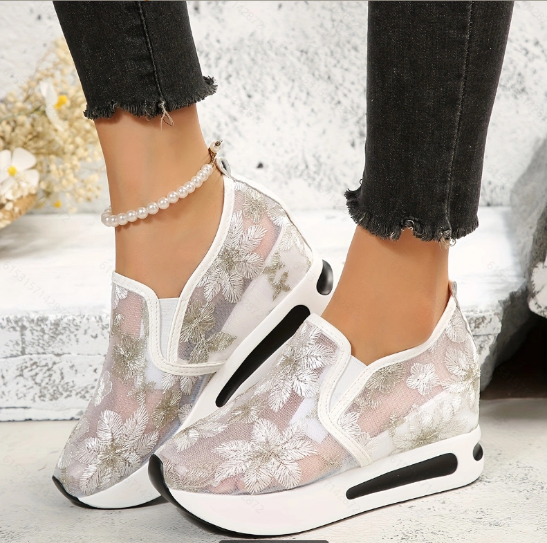 Running Gear Ladies - Koronkowe baleriny na platformie damskie buty