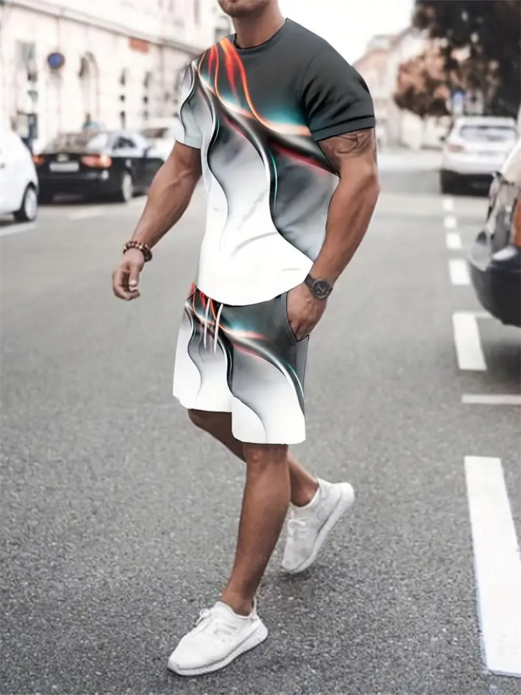 Męski Damski Gradientowy T-shi – Running Gear Men recenzja i cena