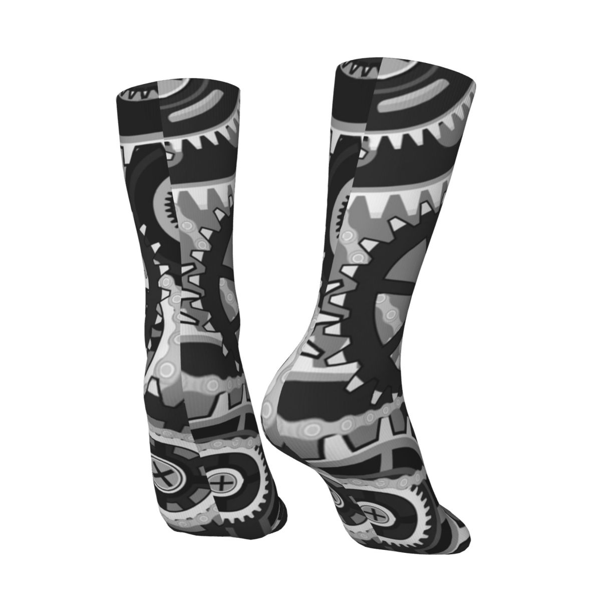 Skarpety z nadrukiem: zębatki, – Running Gear Gifts For Men recenzja i cena